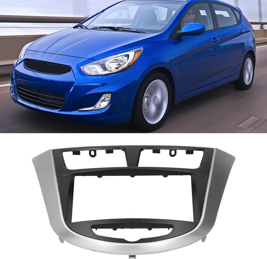 Support Navigation 2 DIN ABS Robuste pour Hyundai Solaris i25 2010-2014 - 2