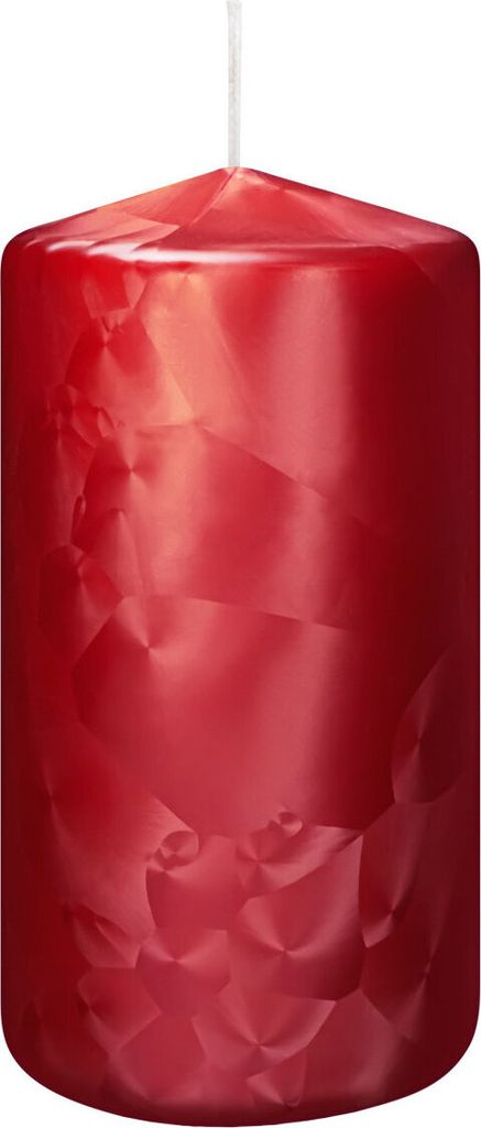 Kerzen Eis Effect Bordeaux 130 x Ø 68 mm 4er Set