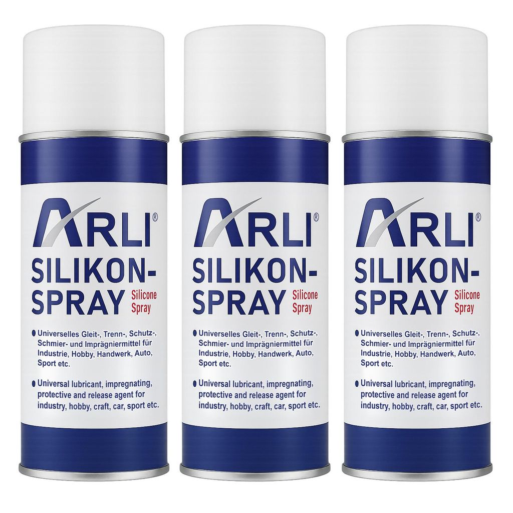 3x ARLI Silikon Spray 400ml Universelles Gleitmittel Trennmittel Schmiermittel Schutzmittel