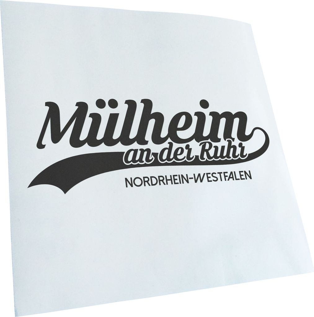 Kiwistar - Autoaufkleber - Mülheim Nordrhein-Westfalen - Dunkelgrau - 24x8cm - Aufkleber für Auto, Laptop, Fahrrad, LKW, Motorrad mehrfarbig JDM ...