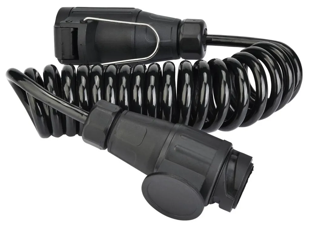 Adaptateur Prise Remorque 13 Broches avec Câble à Ressort Extensible