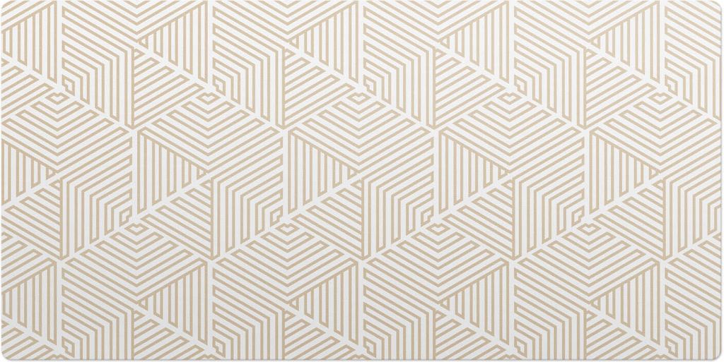 Geometrisches Labyrinth– Schreibtischunterlage – Schreibtisch Tischunterlage – 120x60 cm – Unterlage Groß Schreibtischmatte
