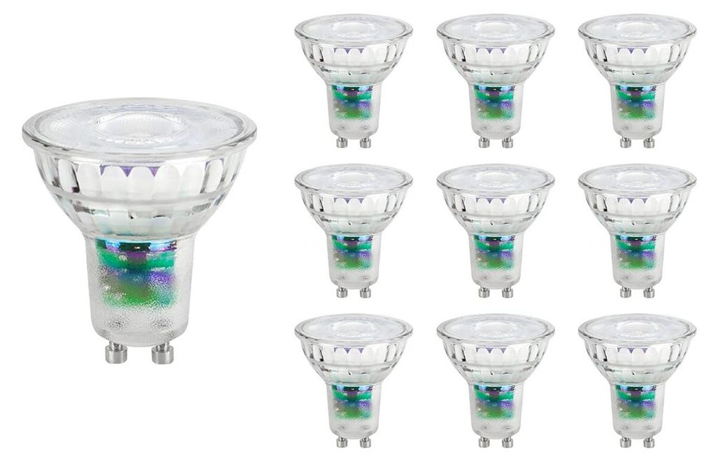 Spectrum GU10 LED Spot Lampe 2,5W 460lm 3000K Warmweiß 230V 50mm 10 Stück