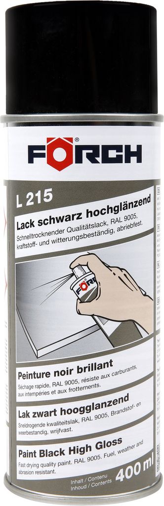 FÖRCH Lack Standardfarben 400ml schwarz matt Produktbild 
