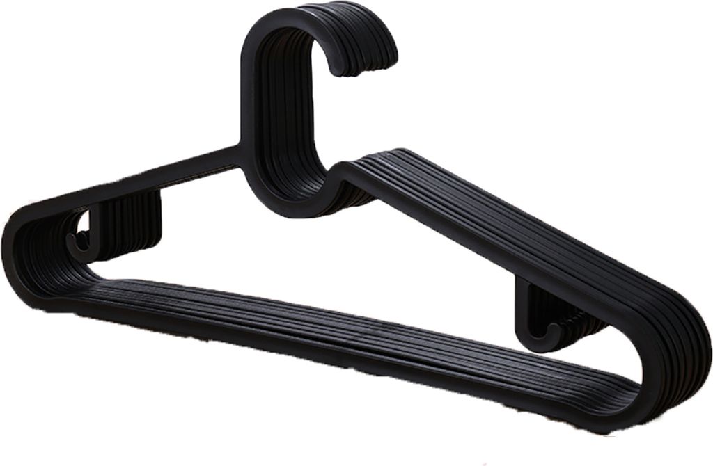 30-er Pack Starke Kleiderbügel aus Kunststoff, 38cm breit - Hochwertige Filzbügel für Kleiderschränke, Haltbare,Antirutsch