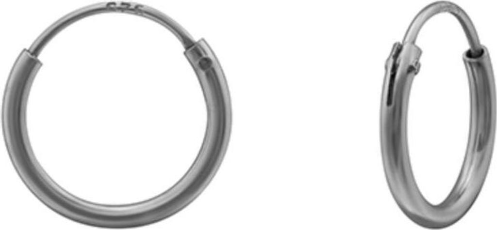 Kleine Creolen Silber 925 Ohrringe grau, roségold Grau 10 mm