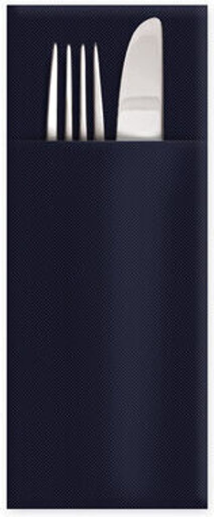 100x Servietten Bestecktaschen CutleryStar 2-lagig 38 x 32 cm schwarz