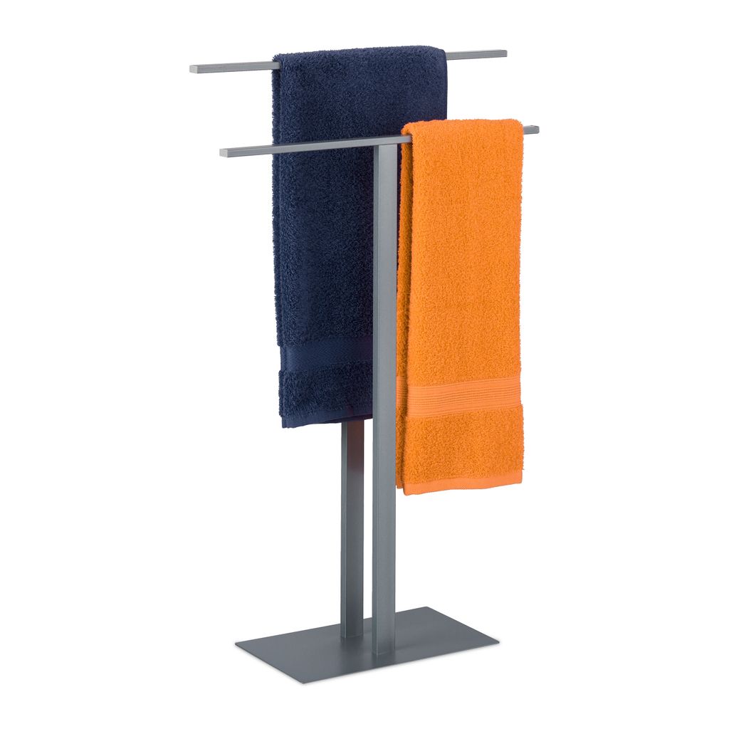 relaxdays Handtuchständer T-Design in Grau
