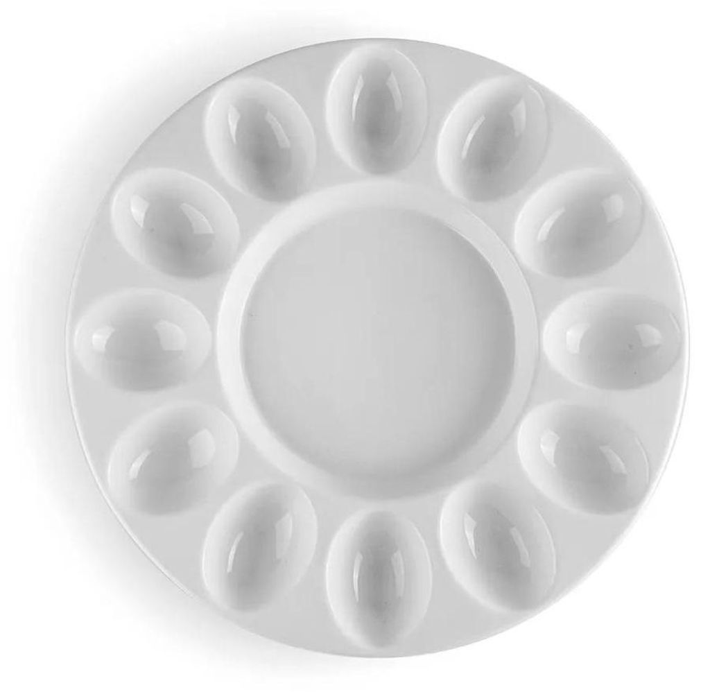 Ibili-Castilla Servierplatte für gekochte Eier, Porzellan, 26,5x2,4 cm, weiß