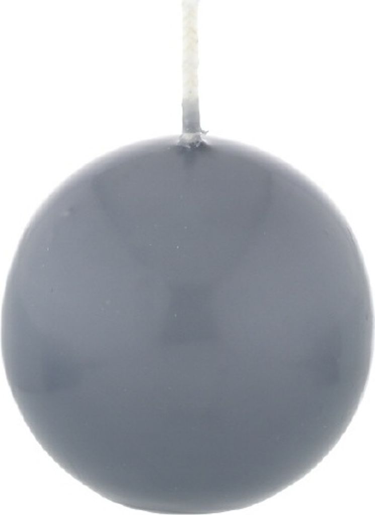 Kugelkerzen Pacific Blue Blau Grau, Ø 60 mm, 16 Stück, dt. Kerzen in RAL Kerzenqualität, Kein rußen und tropfen