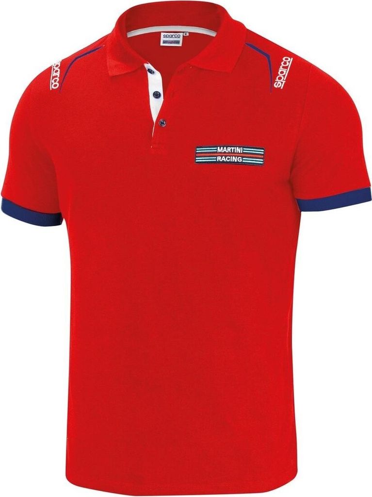 Verkauf Sparco Martini Racing Poloshirt - 100% Baumwolle - Größe L - Rot Farbe