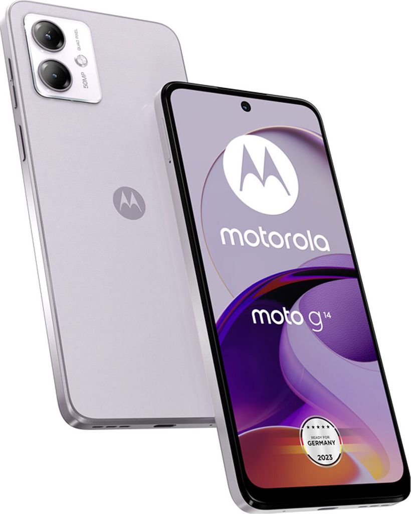 moto g14 4GB + 128GB Pale Lilac Smartphone Produktbild 