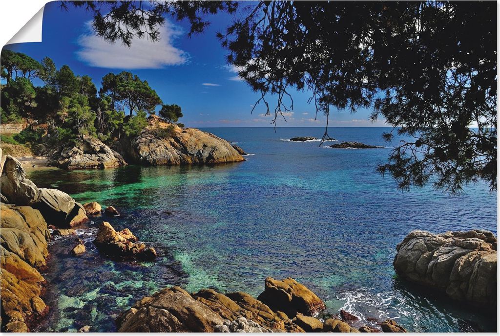 ARTland Poster Bucht an der Costa Brava Größe: 60x40 cm