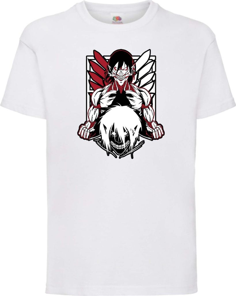 Kinder T-Shirt Attack Anime On Titan 05 Puppet Titan, 5-6 Jahr - 116 / Weiß