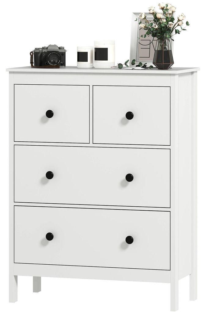 HOMCOM Kommode, modern dressoir met 4 lades, geschikt voor Productafbeelding 