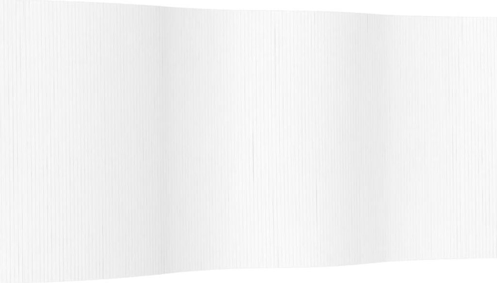 vidaXL Paraván, bílý, šířka 400 cm, výška 165 cm, bambus Obrázek produktu 