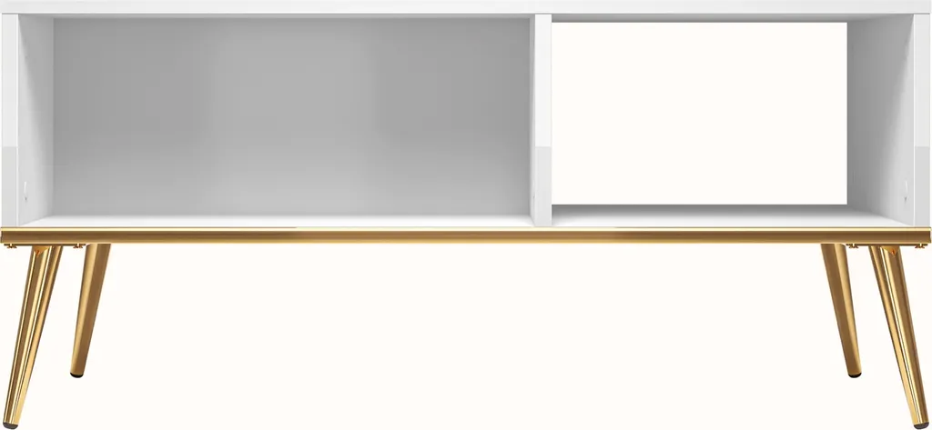 Table basse rectangulaire Selsey DARRBY blanche 90x60 cm style moderne - 6