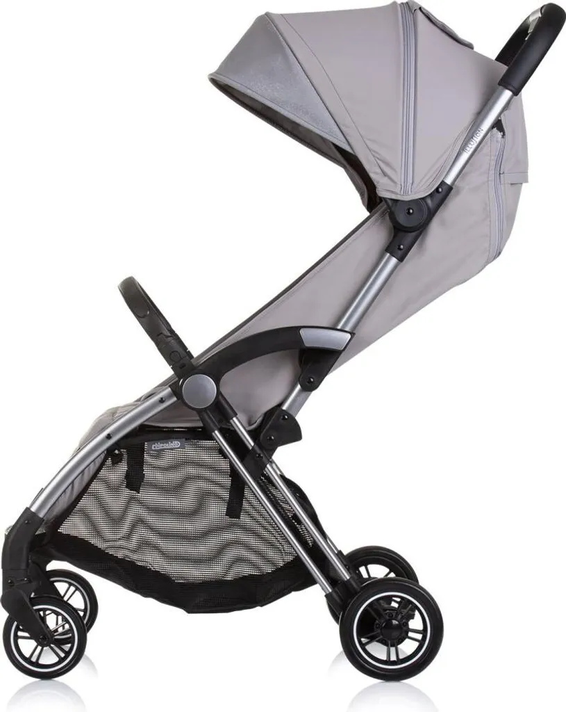 Poussette Grise Illusion Chipolino Suspendue avec Grand Panier Objet