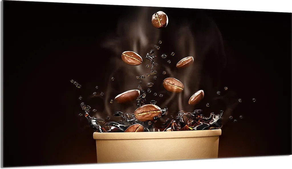 Copri Piano Cottura 90x52 Vetro Temperato Semi di Caffè | Tagliere