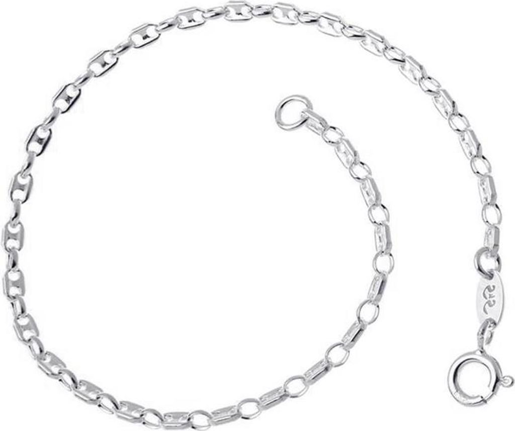 SILBERKETTEN STORE Kaffeebohnenkette Armband 2,5mm - 925 Silber, Länge wählbar - 25cm