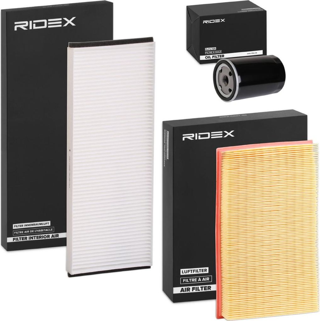 RIDEX Filterset Inspektionspaket Filtersatz für VW GOLF II (19E, 1G1) für AUDI A4 Avant (8ED, B7) 80 Limousine (8C2, B4) Cabriolet (8G7, B4) 80 A...