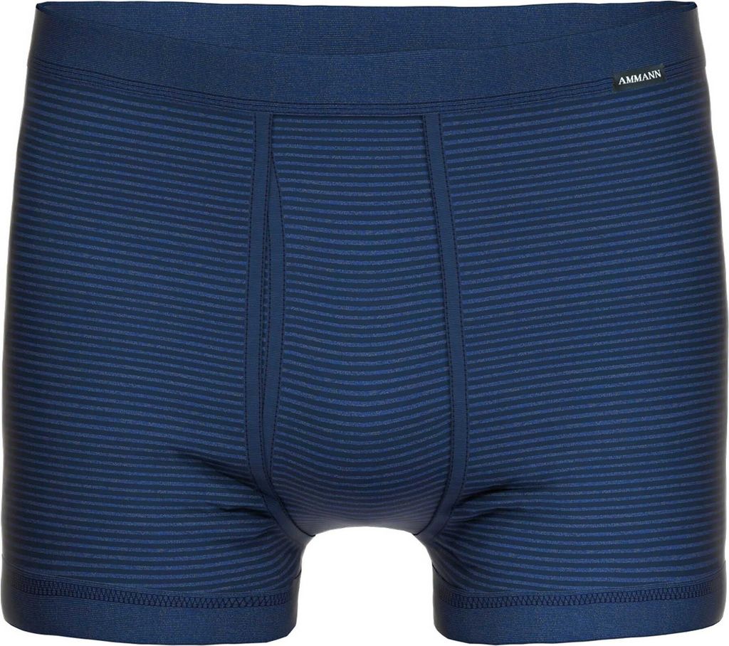 AMMANN Herren Boxershorts - Boxer Briefs Jeans, Weichbund, Eingriff, Feinripp, Baumwollmischung Dunkelblau 4XL