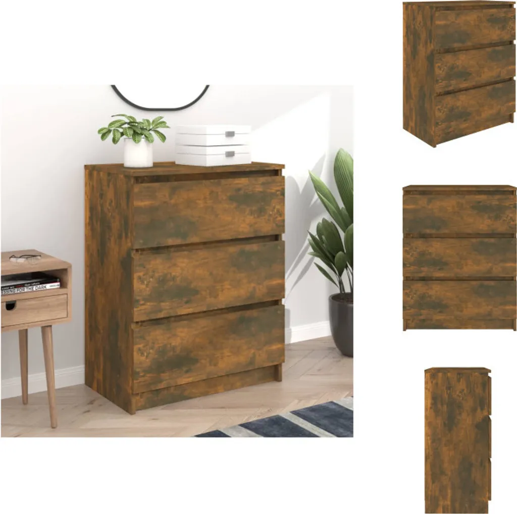 VidaXL Credenza Rovere Fumé 60x35x76 cm - Mobiletto Salotto Robusto