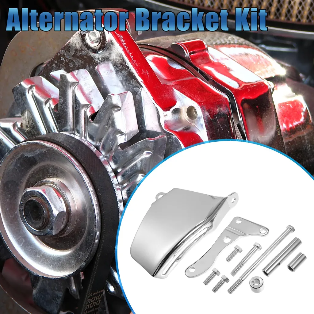 Support Pompe à Eau Longue en Aluminium Poli pour Chevy SBC 305 350