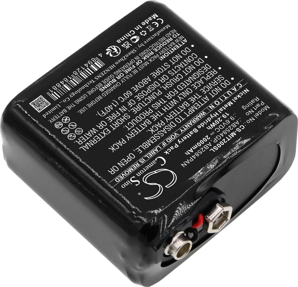 Batterie TDR2000-C Megger longue durée compatible avec AB2584 et GP GP