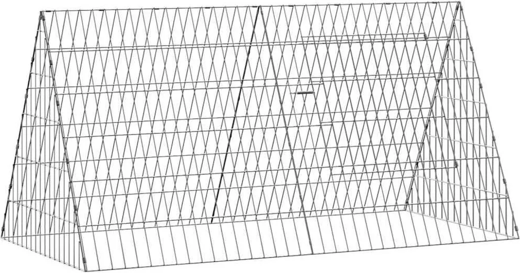 Cage à poules pour jardin 110x55x55 cm en Métal argenté solide