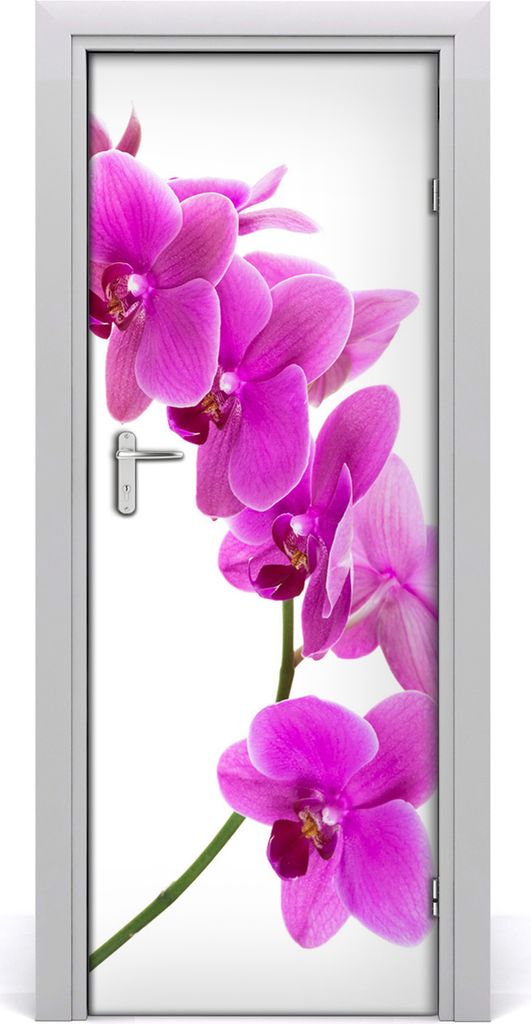 Tulup Türaufkleber 75x205 cm Dekorative Aufkleber Selbstklebend Wasserdichte Tapete Abnehmbar Schlafzimmer Wohnzimmer Wohnkultur - rosa Orchideen