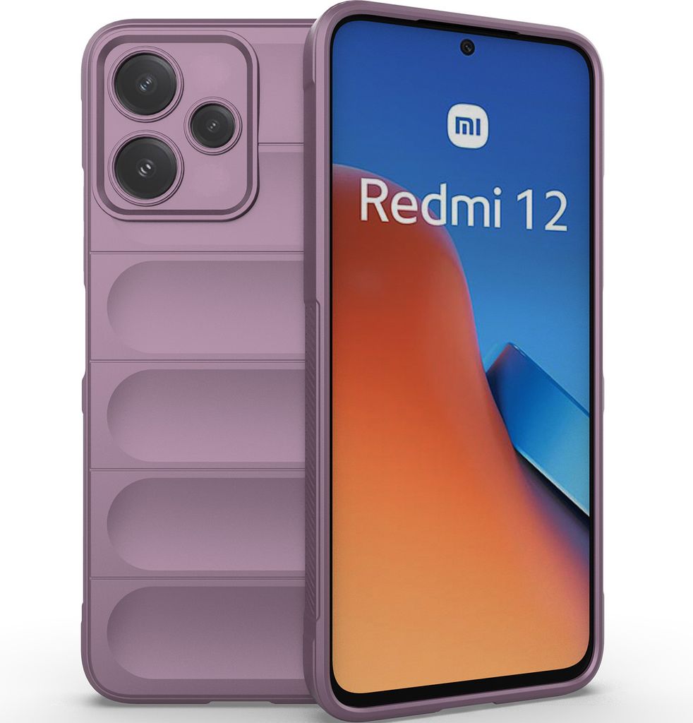 Handyhülle für Xiaomi Redmi 12 5G Weich TPU Silikon Stossfest Anti-rutsch Hülle Lila
