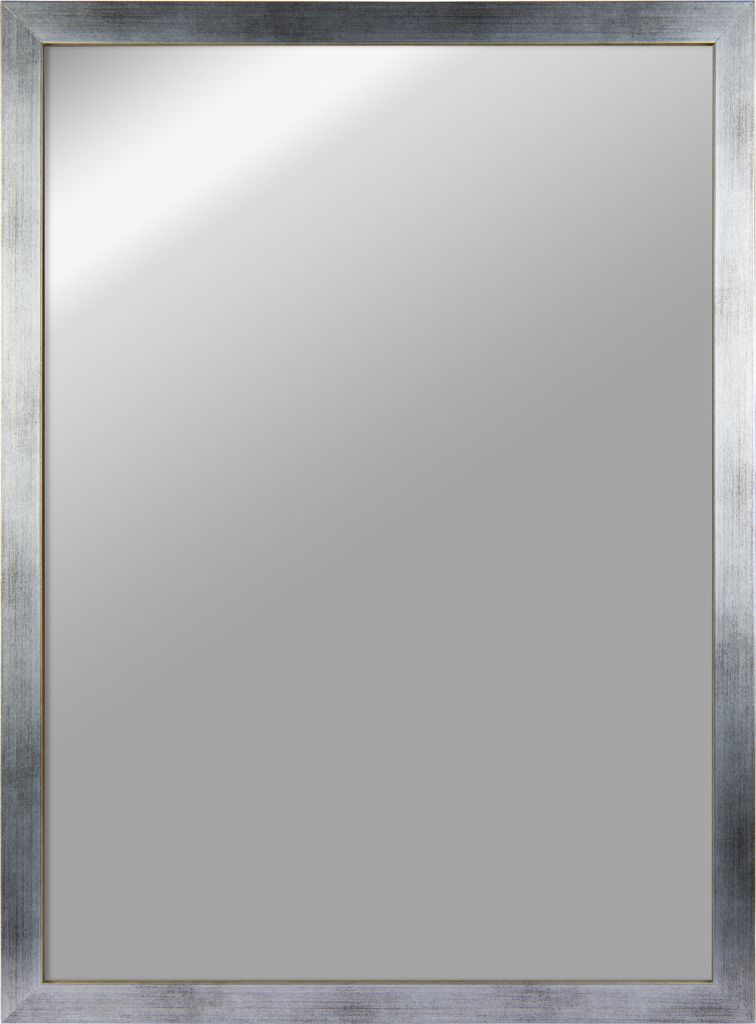 CLAMARO 'Vision' Wandspiegel Ganzkörperspiegel | Silber Gebürstet | Moderner eckiger Spiegel mit MDF-Rahmen, inkl. Metall, Größe:30x80