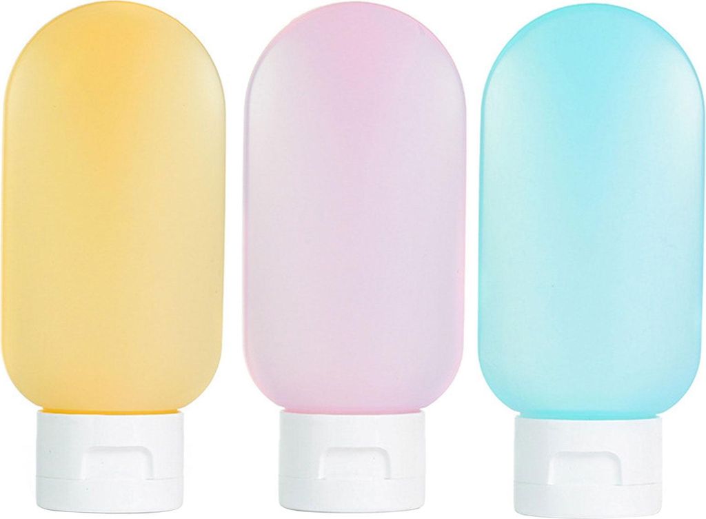 Gardenne Leere Flasche, Reiseflasche, Reiselotionsflaschen-Set, 3-teilig, 60 ml, tragbar, weich, verschleißfest, Shampoobehälter, Cremespender