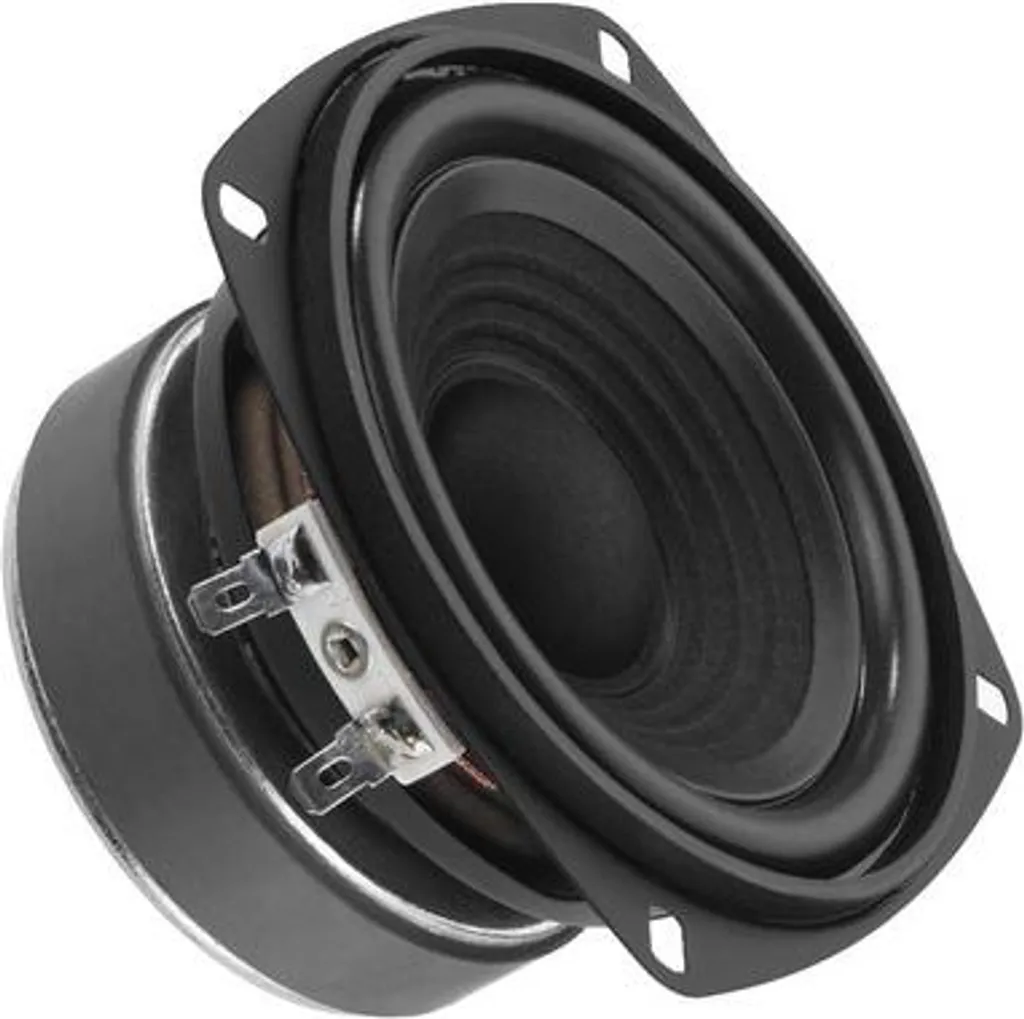 Petit woofer 4 pouces MONACOR SP-60/4 haute fidélité avec membrane 4Ω