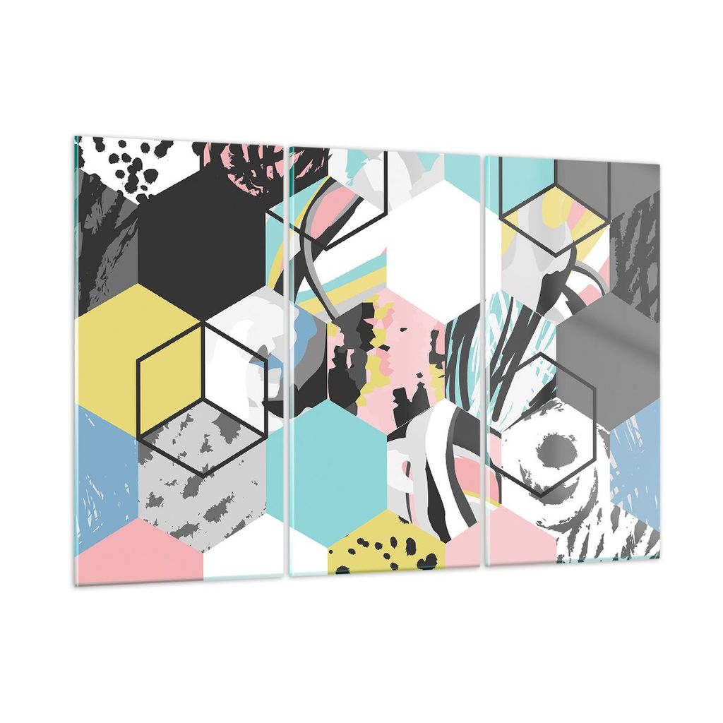 Bilder auf glas - Abstraktion modern - 165x110cm - Glasbilder - Wandbilder - Kunstdruck - zum Aufhängen bereit - Wanddekoration aus Glas - Glas Bi...
