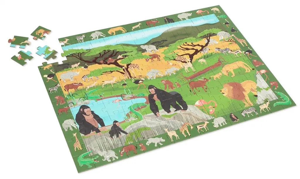 Jeu de Puzzle d'Observation Savannah pour Développer la Concentration
