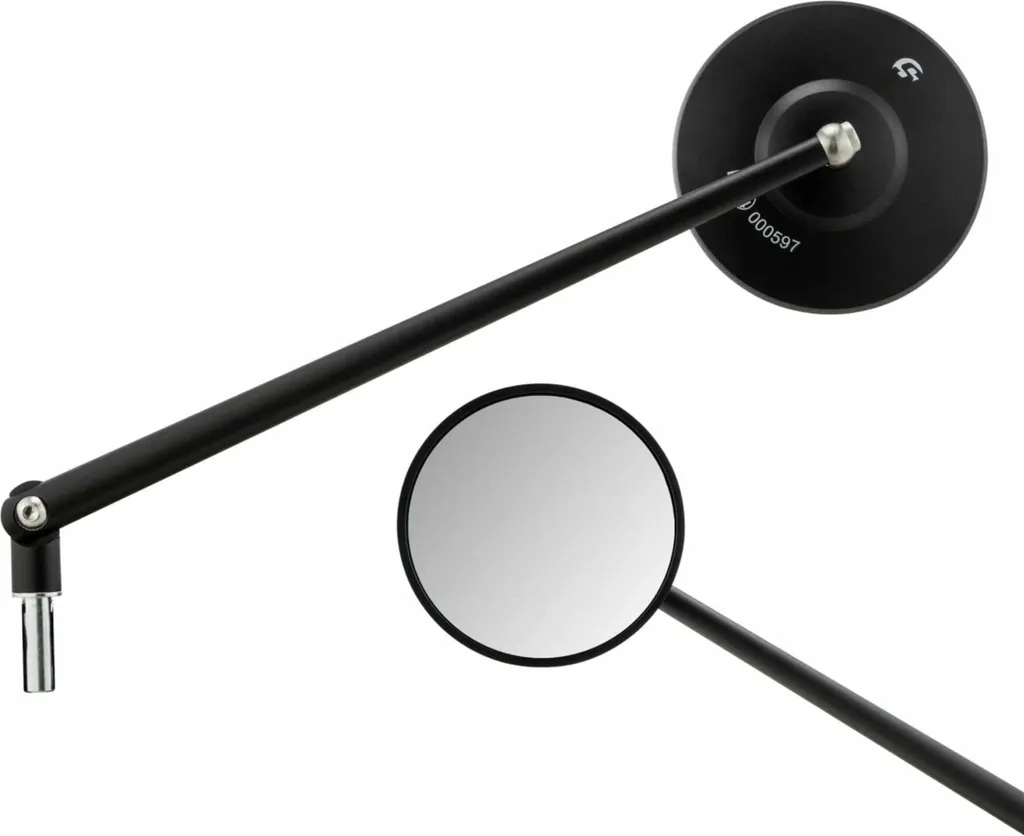 Rétroviseur SIP Pordoi Noir CNC 100mm avec Homologation Européenne