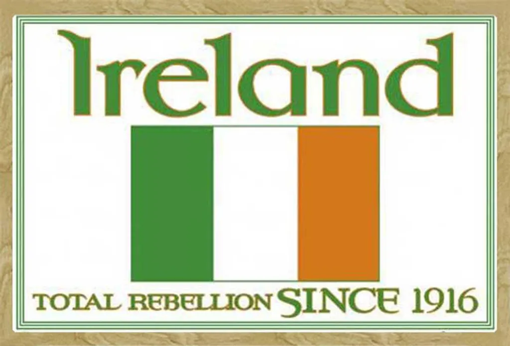 Poster Foot Irlande 1916 Encadré : Cadre Hêtre Amovible sans Bris de Verre