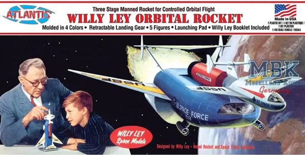 Maquette Fusée Orbitale Willy Ley Atlantis ALM46 Kit de Modélisme 1:193