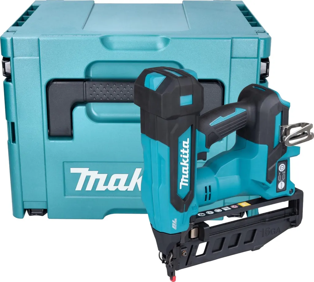 Cloueuse Brushless Makita DBN601ZJ 18V robuste avec réglage de profondeur