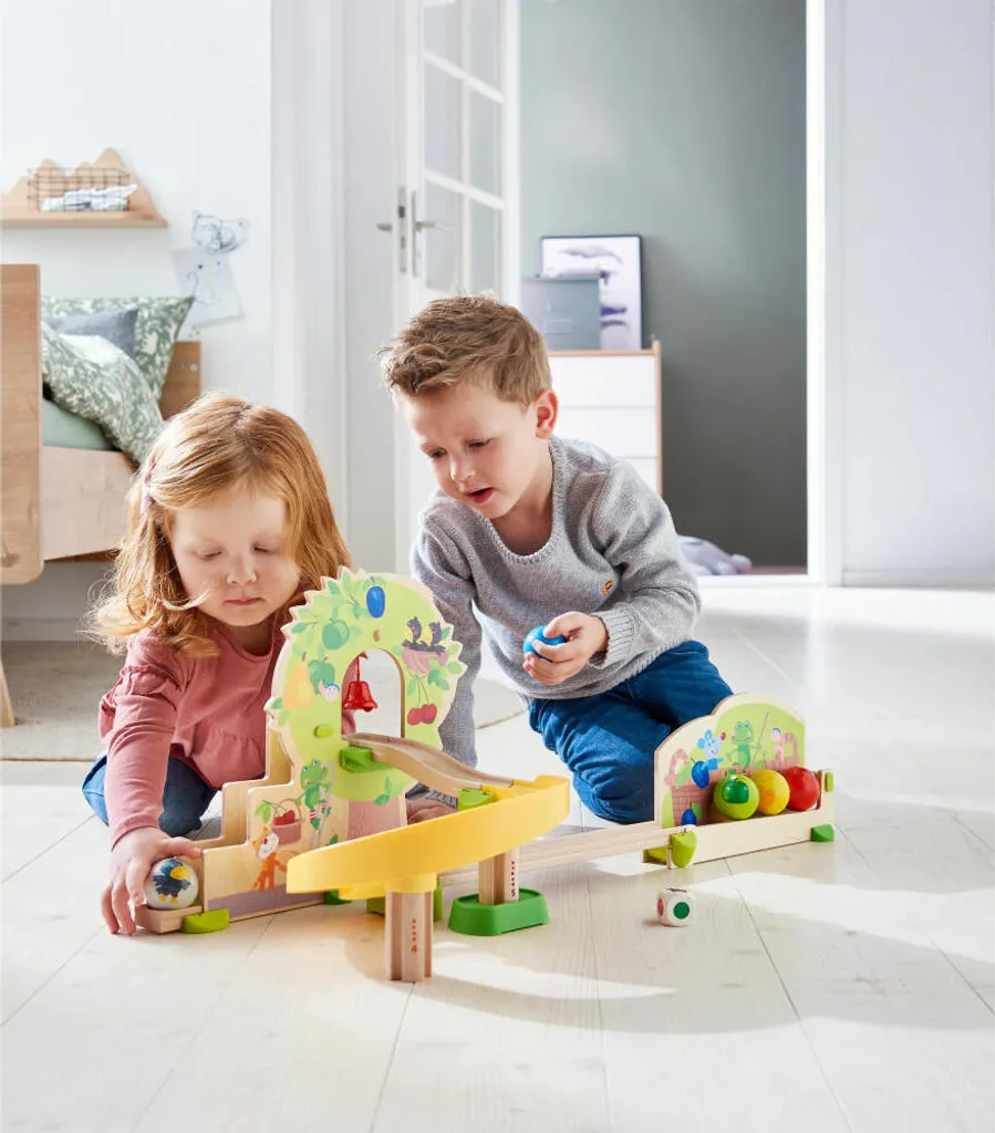 Circuit de billes Kullerbü Verger Haba - Jeu de construction stable 2 ans