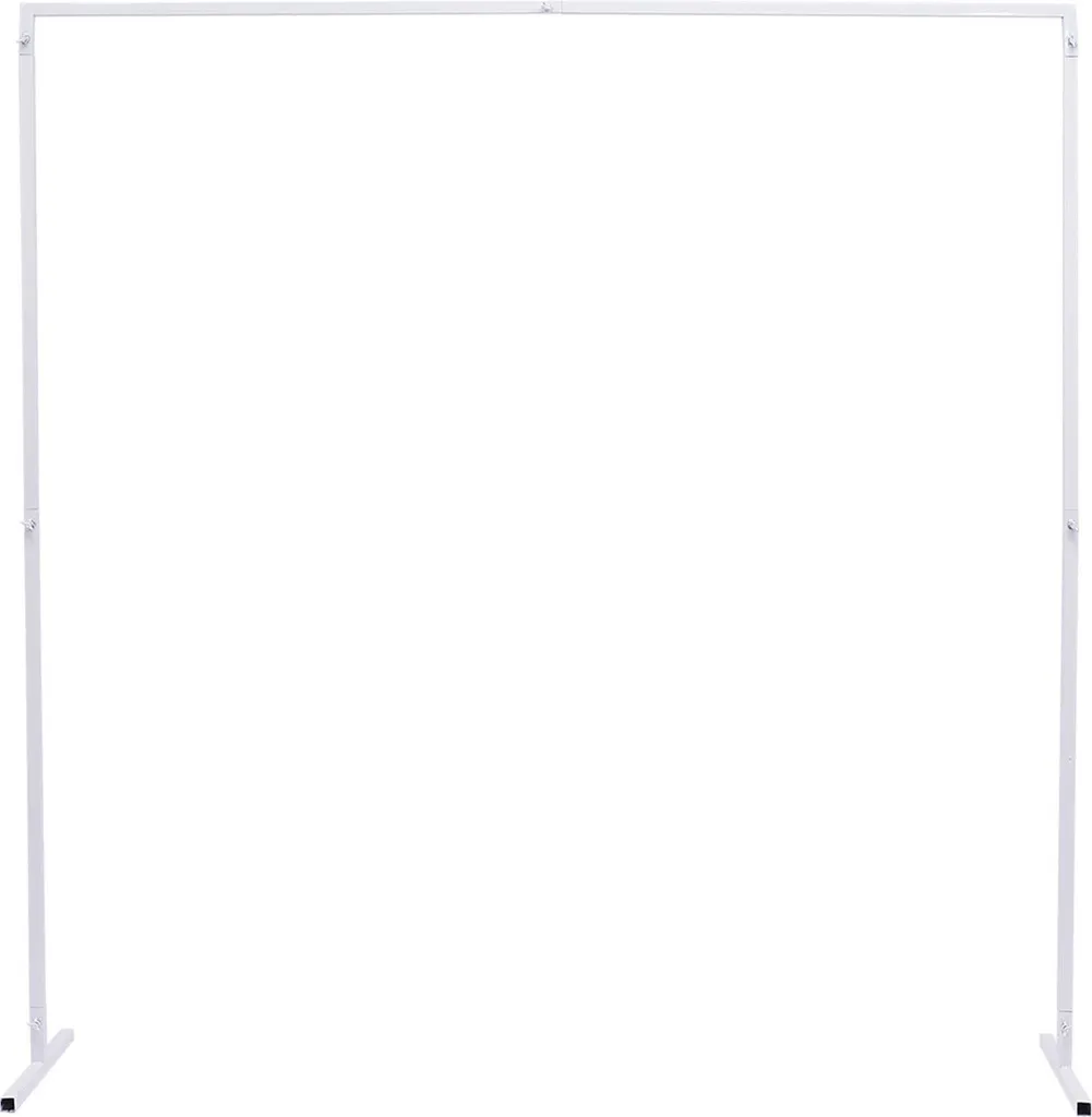 Cadre de mariage blanc robuste en fer forgé structure carrée modulable - 7