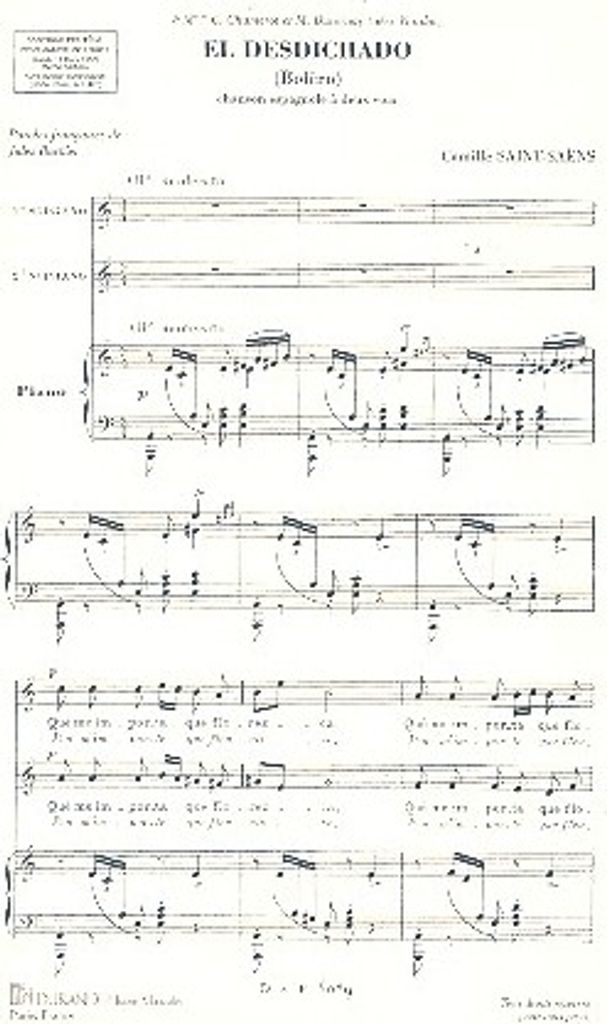 El desdichado pour 2 voix et piano (sp/fr)