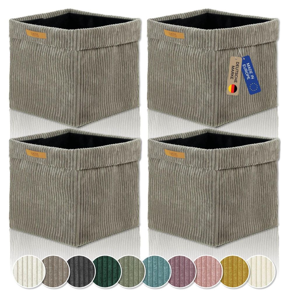 Set di 4 contenitori Kallax Cord, color tortora, Immagine del prodotto 