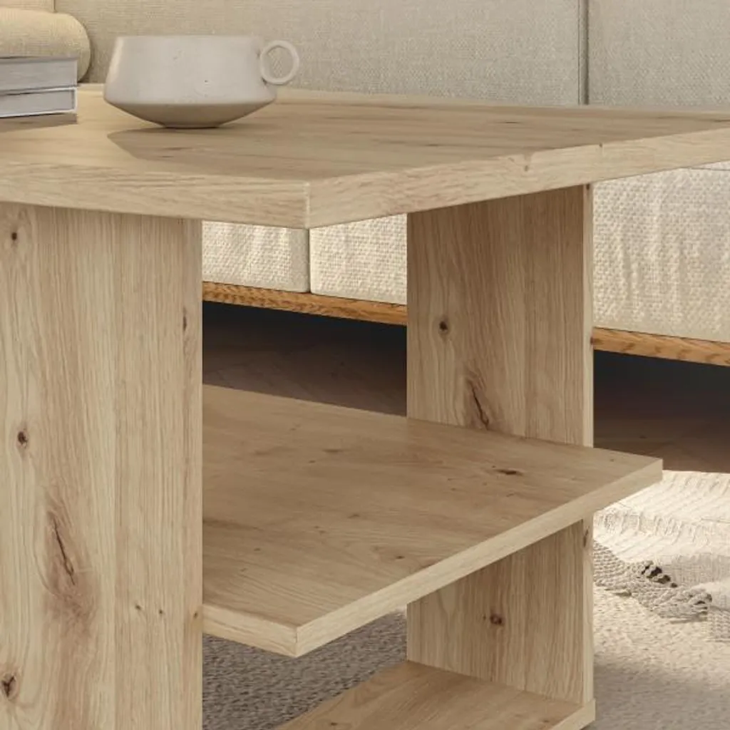 Tavolino Rettangolare Rovere Artisan 110x60 | Eleganza Moderna - 4