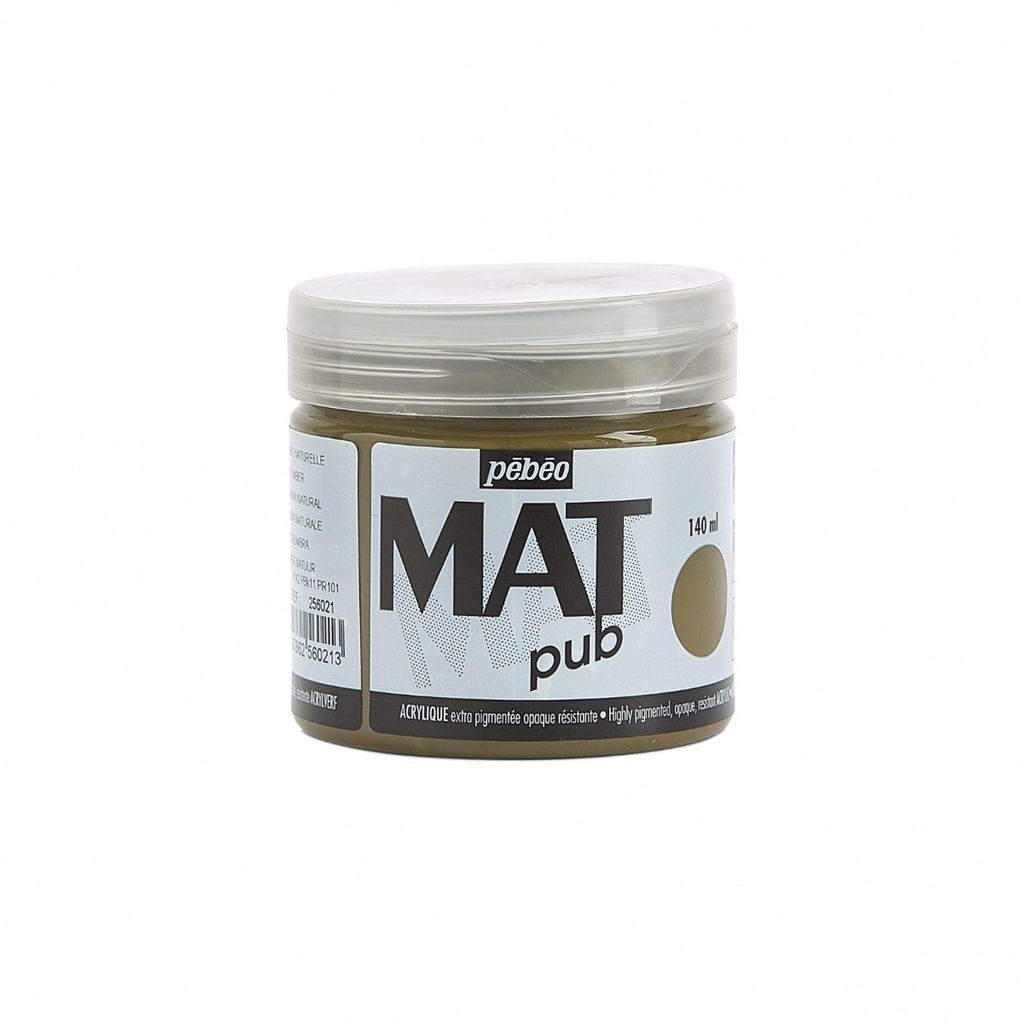 Pebeo Mat Pub Acrylfarbe, 140 ml, Umbra natur