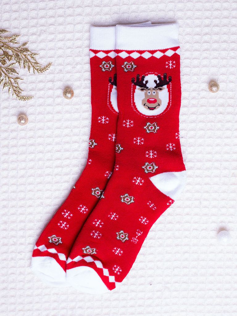 Star Socks Herrensocken Rentierrot 35-38