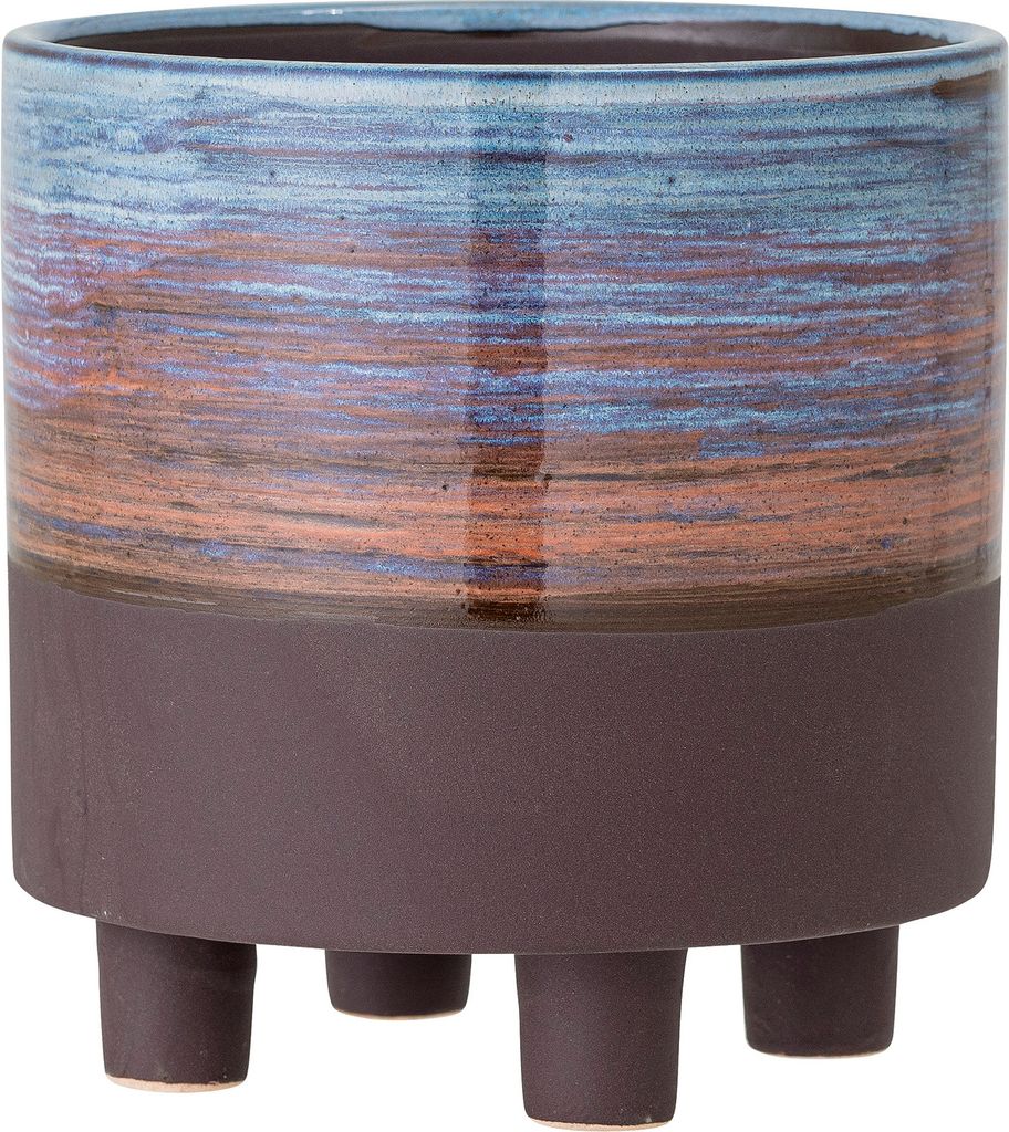 Bloomingville Blumentopf MAES Blau 15 cm Keramik Pflanztopf