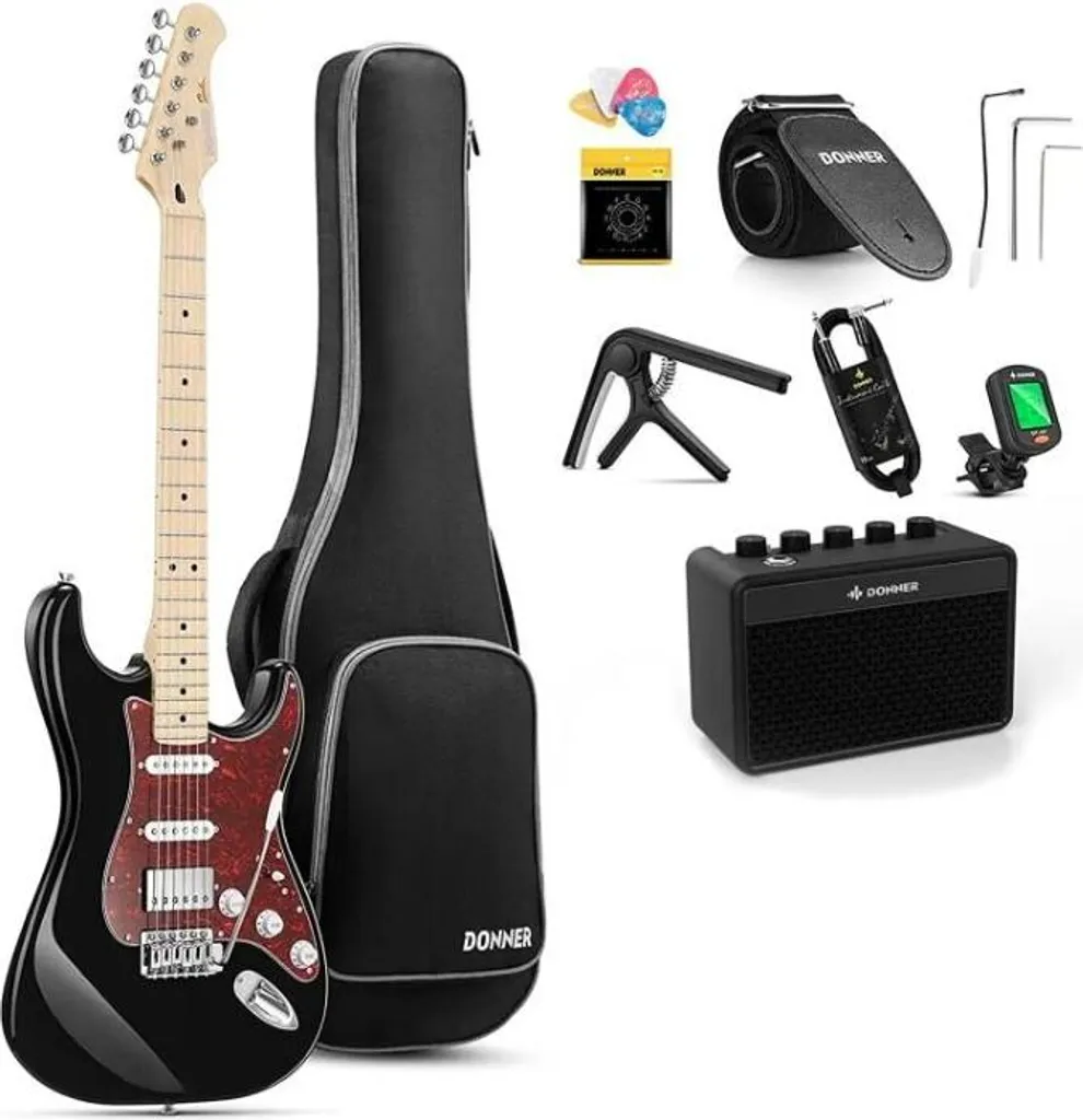Guitare électrique Donner DST-152 pour débutant, kit complet d'étude